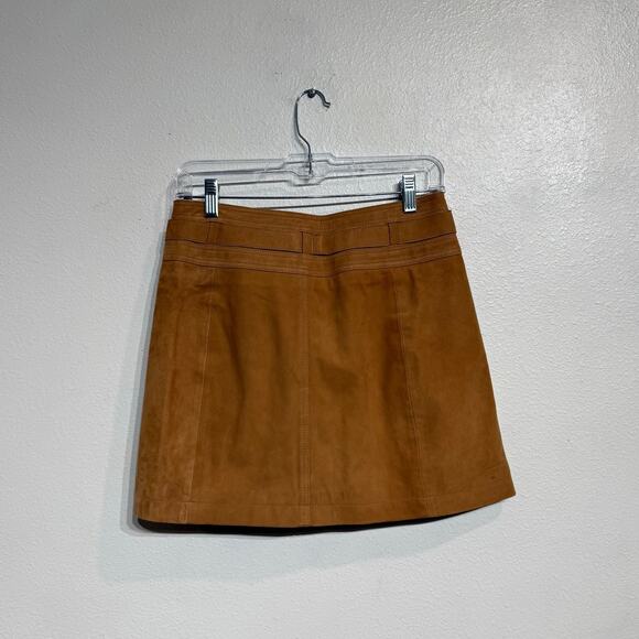 Free People Sand Livin for Love Goat Suede Leather Mini Skirt Sz 4 NWT - Picture 11 of 14